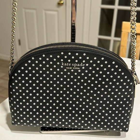 Kate Spade Spencer Metallic Polka Dot Crossbody EUC - Picture 2 of 10